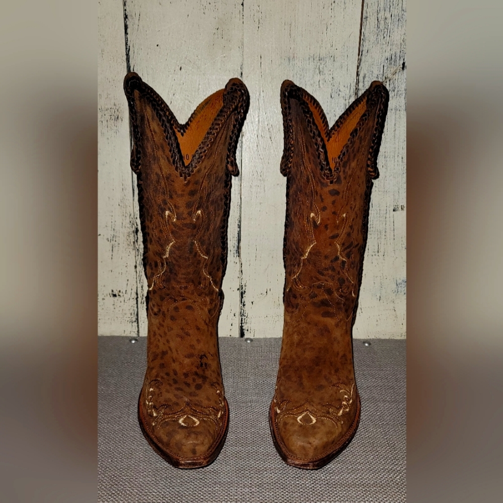 Lucchese leopard boots